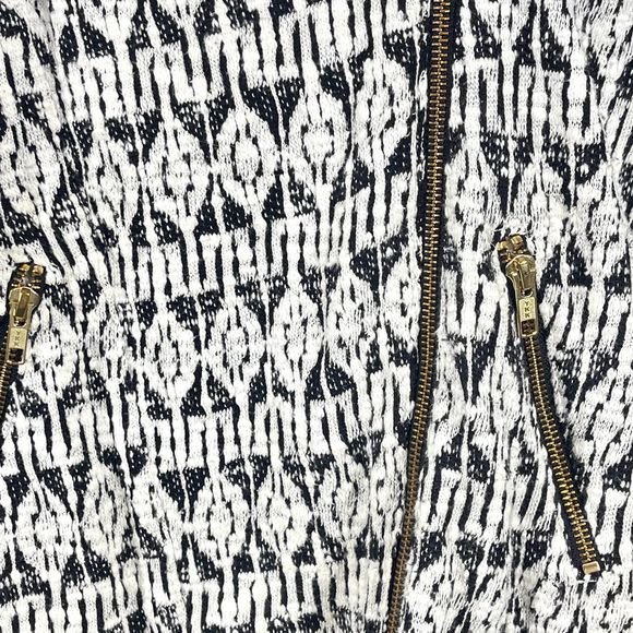 Lucky Brand Sweater Women's Medium White Plaid Tweed Knit Stretch Cadigan Jacket - Picture 7 of 11